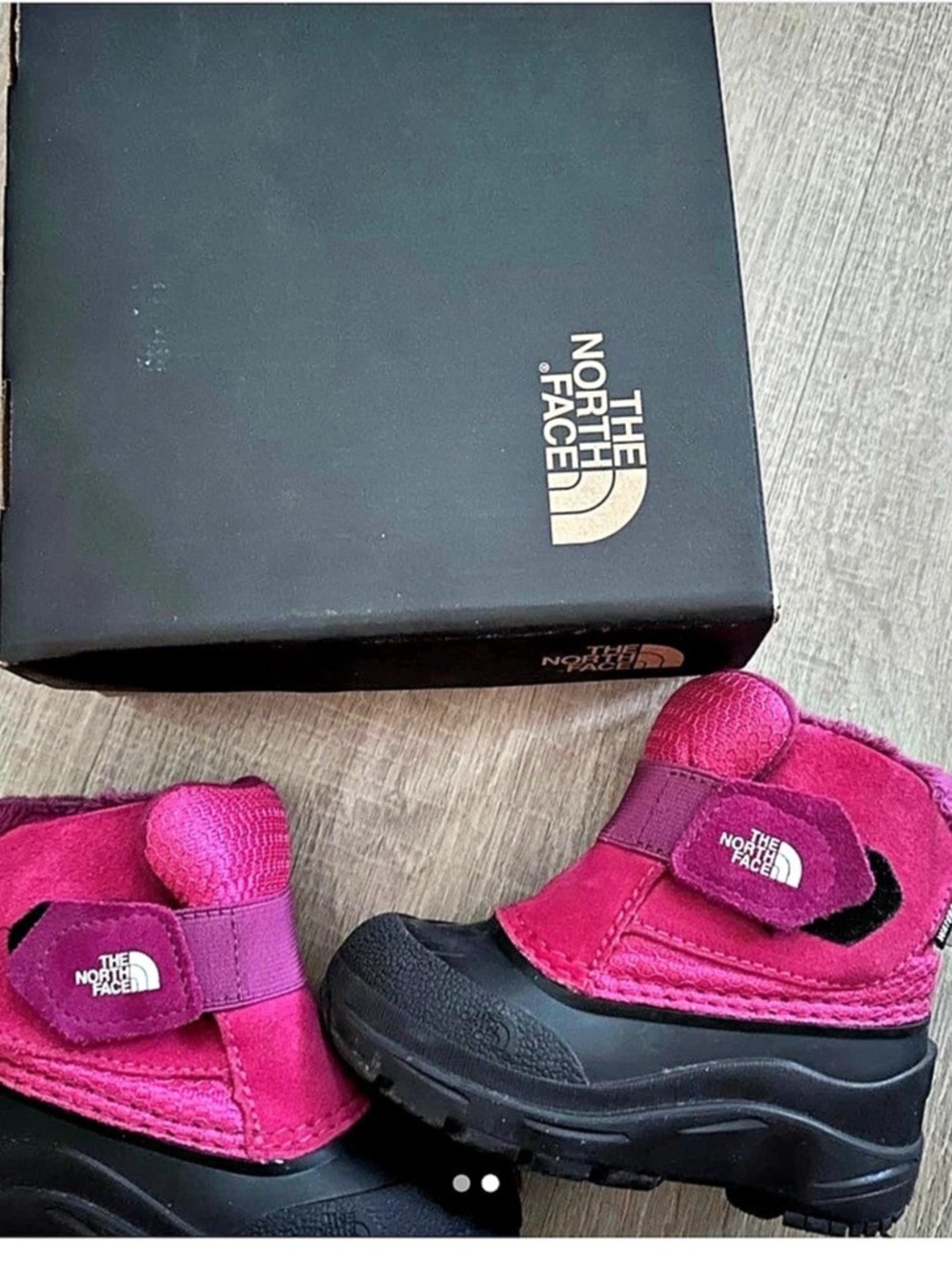 The North Face Todder Alpenglow Pink & Black Girls US 7 Like New